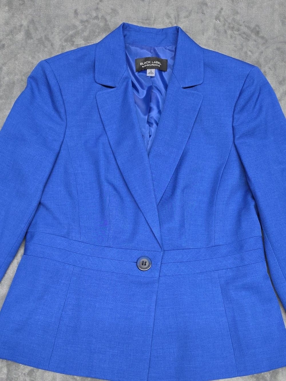 Black Label Cobalt Blue Tailored Women's Blazer Sz 10